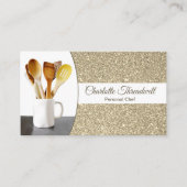 Persönlicher Koch Subtle Gold Glitzer Custom Foto Visitenkarte (Vorderseite)