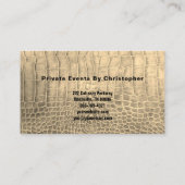 Persönlicher Koch Tan Schlange Hautgewebe nach Maß Visitenkarte (Rückseite)