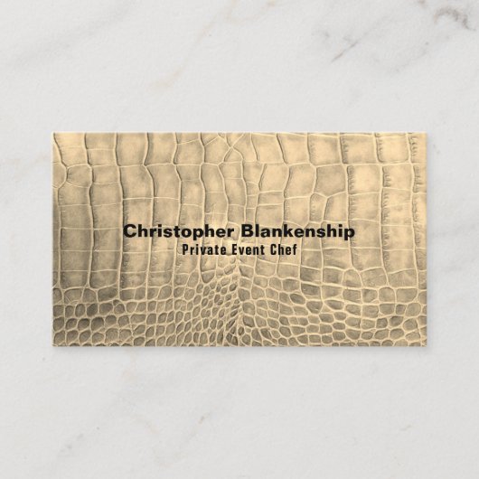 Persönlicher Koch Tan Schlange Hautgewebe nach Maß Visitenkarte (Vorderseite)