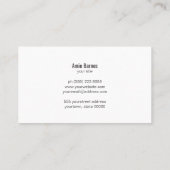 Persönlicher Koch Whisky Black Catering Black Visitenkarte (Rückseite)