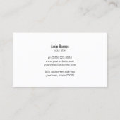 Persönlicher Koch Whisky Logo Black Catering Visitenkarte (Rückseite)