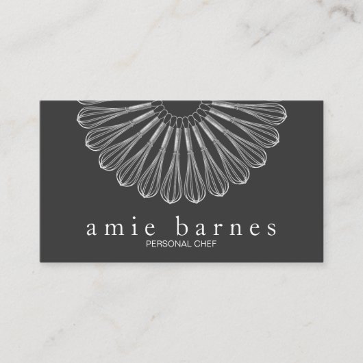 Persönlicher Koch Whisky Logo Black Catering Visitenkarte (Vorderseite)