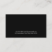 Persönlicher Kochs-eleganter dunkler Damast Visitenkarte (Rückseite)
