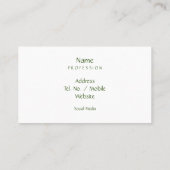 Persönlicher kreativer Karo Visitenkarte (Rückseite)