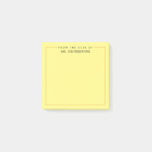 Persönlicher Lehrer von Schreibtisch von Post-it Klebezettel