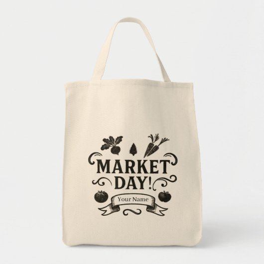Persönlicher Markttag! Tragetasche (Vorne)