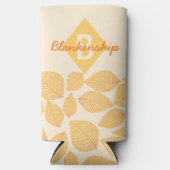 Persönlicher Monogrammname für das Muster im Herbs Selters Dosenkühler (Vorderseite)