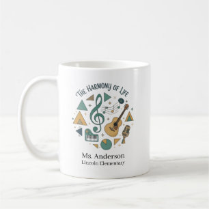 Persönlicher Musiklehrer Die Harmonie des Lebens Kaffeetasse