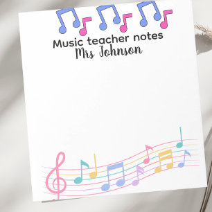 Persönlicher Musiklehrer Musiknoten-Lehrertag Notizblock