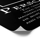 Persönlicher Mut Poster (Ecke)