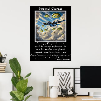 Persönlicher Mut: Von den Höhen springen Poster