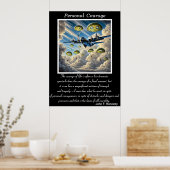 Persönlicher Mut: Von den Höhen springen Poster (Küche)