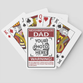 Persönlicher Nachbarschafts-Vater-Schild Rot Spielkarten