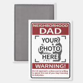 Persönlicher Nachbarschafts-Vater Schilderroter Ta Magnet (Vorderseite/Rückseite)