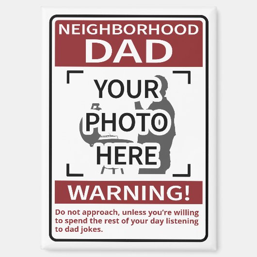 Persönlicher Nachbarschafts-Vater Schilderroter Ta Magnet (Vorderseite)