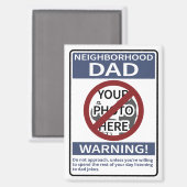 Persönlicher Nachbarschafts-Vater signieren Blue X Magnet (Vorderseite/Rückseite)