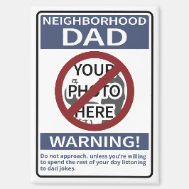 Persönlicher Nachbarschafts-Vater signieren Blue X Magnet