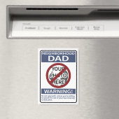 Persönlicher Nachbarschafts-Vater signieren Blue X Magnet (In Situ (Geschirrspüler))