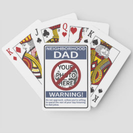 Persönlicher Nachbarschafts-Vater signieren Blue X Spielkarten