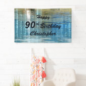 Persönlicher Name 90. Geburtstagsnachweis im See Banner (Insitu)