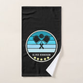 Persönlicher Name Aquamarin Blue Pickleball Paddle Handtuch (Handtuch)
