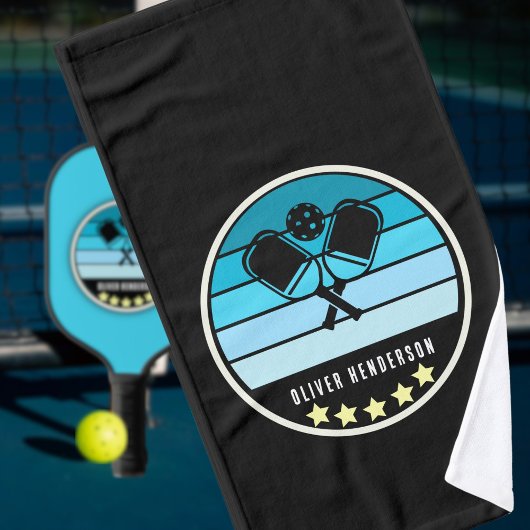 Persönlicher Name Aquamarin Blue Pickleball Paddle Handtuch