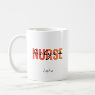 Persönlicher Name der Dialysekrankenschwester Kaffeetasse