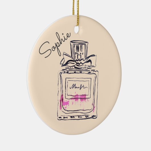 Persönlicher Name der Parfümflaschemode Keramik Ornament (Rechts)
