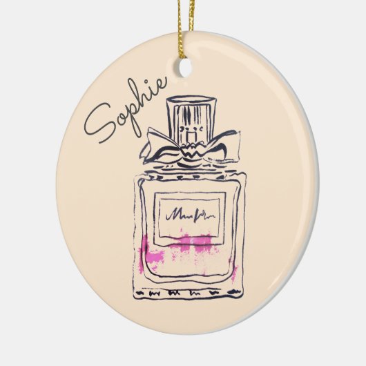 Persönlicher Name der Parfümflaschemode Keramik Ornament (Links)