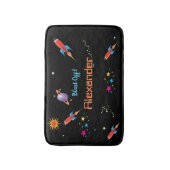 Persönlicher Name der Space Rocket Boys Badematte (Vorderseite Vertikal)