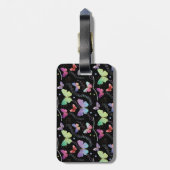 Persönlicher Name Elegant Lila Schmetterlinge Gepäckanhänger (Rückseite vertikal)