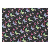 Persönlicher Name Elegant Lila Schmetterlinge Tischdecke (Vorderseite (Horizontal))