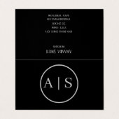 Persönlicher Name individuell anpassbar Visitenkarten (Außenseite Aufgefaltet)