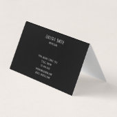 Persönlicher Name individuell anpassbar Visitenkarten (Rückseite)