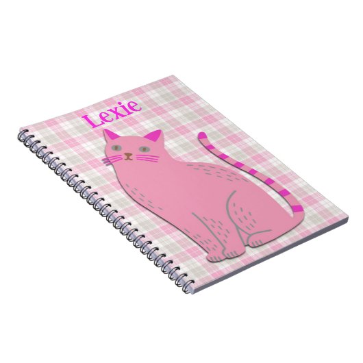 Persönlicher Name Kitty Cat Notebook Journal in Pi Notizblock (Rechte Seite)
