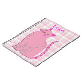 Persönlicher Name Kitty Cat Notebook Journal in Pi Notizblock (Linke Seite)