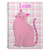 Persönlicher Name Kitty Cat Notebook Journal in Pi Notizblock (Vorderseite)