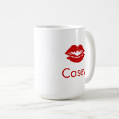 Persönlicher Name Lippenfrau Tasse (VorderseiteRechts)