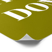 PERSÖNLICHER NAME MODERN MINIMAL ERLEDIGE DINGE POSTER (Ecke)