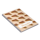 Persönlicher Name Modernes Pastellbrot Orange. Notizblock (Rechte Seite)