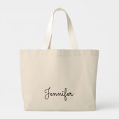 Persönlicher Name, Persönlicher Name Jumbo Stoffbeutel (Rückseite)