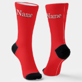 Persönlicher Name Rot Socken (Gewinkelt)