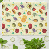 Persönlicher Name Tropisches Obst und Gemüse Geschirrtuch (Gefaltet)