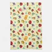 Persönlicher Name Tropisches Obst und Gemüse Geschirrtuch (Vertikal)