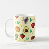 Persönlicher Name Tropisches Obst und Gemüse Kaffeetasse (Links)
