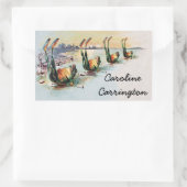 Persönlicher Name Vintag Funny Frogs Stickers (Tasche)