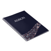 Persönlicher Name Weihnachten Winter rosa Schneefl Notizblock (Rechte Seite)