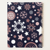 Persönlicher Name Weihnachten Winter rosa Schneefl Planer (Rückseite)