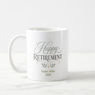 Persönlicher Name zum Ruhestand Kaffeetasse