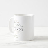 Persönlicher Name zum Ruhestand Kaffeetasse (Vorderseite Links)
